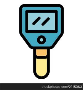 Sensor thermal imager icon. Outline sensor thermal imager vector icon color flat isolated. Sensor thermal imager icon color outline vector
