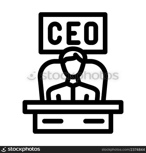 seo boss line icon vector. seo boss sign. isolated contour symbol black illustration. seo boss line icon vector illustration