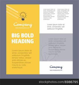 Seo bulb Business Company Poster Template. with place for text and images. vector background