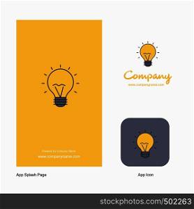 Seo bulb Company Logo App Icon and Splash Page Design. Creative Business App Design Elements