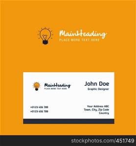 Seo bulb logo Design with business card template. Elegant corporate identity. - Vector