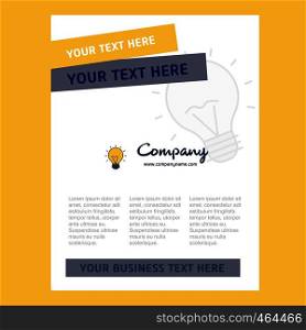 Seo bulb Title Page Design for Company profile ,annual report, presentations, leaflet, Brochure Vector Background