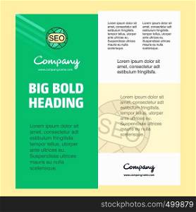 Seo Business Company Poster Template. with place for text and images. vector background