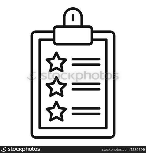 Seo checklist icon. Outline seo checklist vector icon for web design isolated on white background. Seo checklist icon, outline style