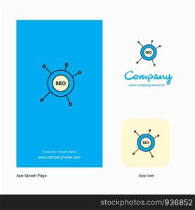 Seo Company Logo App Icon and Splash Page Design. Creative Business App Design Elements
