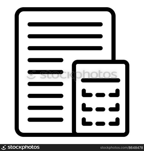 Seo contract icon outline vector. Site search. Chart element. Seo contract icon outline vector. Site search