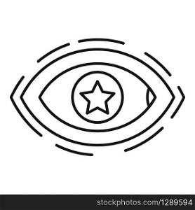Seo eye icon. Outline seo eye vector icon for web design isolated on white background. Seo eye icon, outline style
