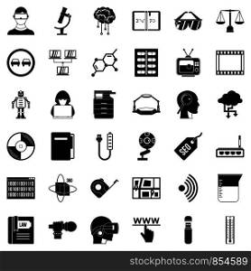 Seo icons set. Simple style of 36 seo vector icons for web isolated on white background. Seo icons set, simple style