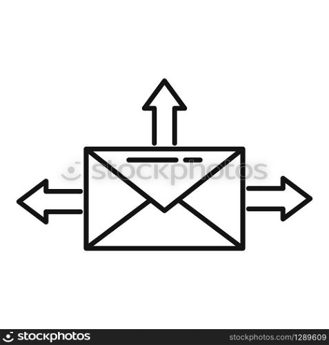 Seo mail letter icon. Outline seo mail letter vector icon for web design isolated on white background. Seo mail letter icon, outline style
