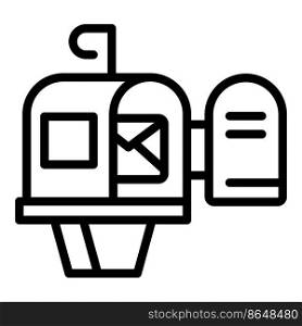Seo mailbox icon outline vector. Site web. Social card. Seo mailbox icon outline vector. Site web