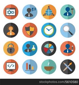 SEO mobile computer website optimization icons set isolated vector illustration