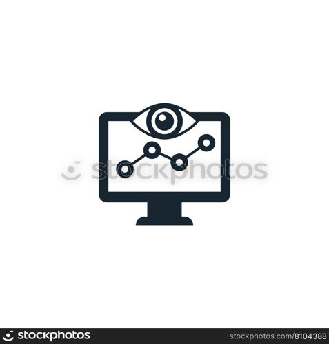 Seo monitoring creative icon filled multicolored Vector Image