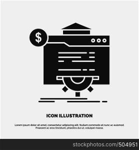 seo, progress, globe, technology, website Icon. glyph vector gray symbol for UI and UX, website or mobile application. Vector EPS10 Abstract Template background
