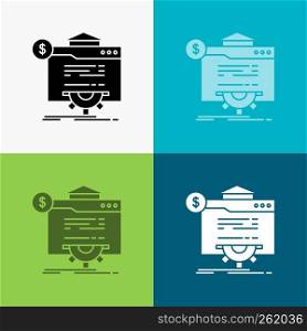 seo, progress, globe, technology, website Icon Over Various Background. glyph style design, designed for web and app. Eps 10 vector illustration