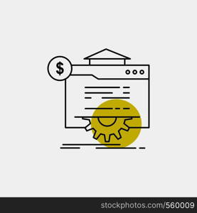 seo, progress, globe, technology, website Line Icon. Vector EPS10 Abstract Template background