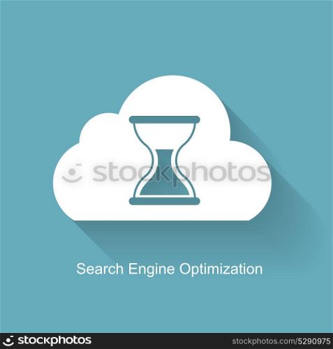 SEO - Search Engine Optimization Flat Icon Vector Illustration. EPS10. SEO - Search Engine Optimization Flat Icon Vector Illustration