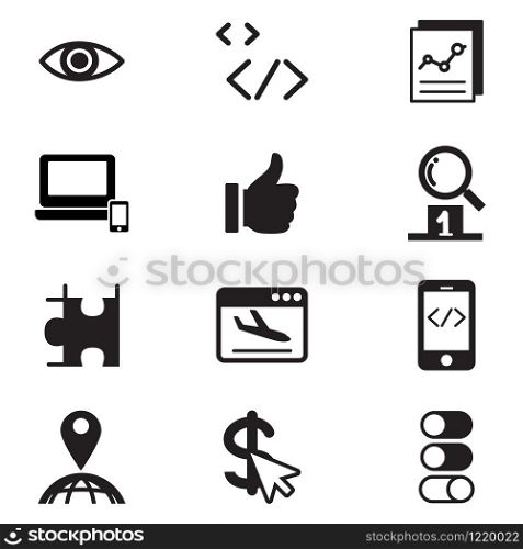 SEO Search engine optimization icon Vector illustrarion symbol