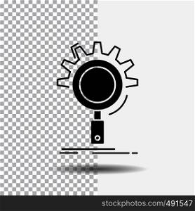 seo, search, optimization, process, setting Glyph Icon on Transparent Background. Black Icon. Vector EPS10 Abstract Template background