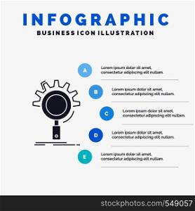 seo, search, optimization, process, setting Infographics Template for Website and Presentation. GLyph Gray icon with Blue infographic style vector illustration.. Vector EPS10 Abstract Template background