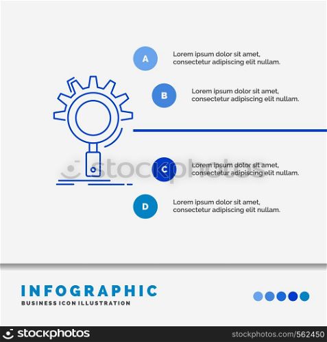 seo, search, optimization, process, setting Infographics Template for Website and Presentation. Line Blue icon infographic style vector illustration. Vector EPS10 Abstract Template background