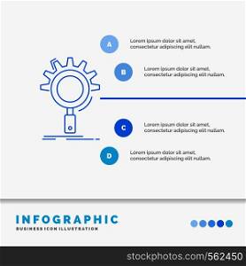 seo, search, optimization, process, setting Infographics Template for Website and Presentation. Line Blue icon infographic style vector illustration. Vector EPS10 Abstract Template background