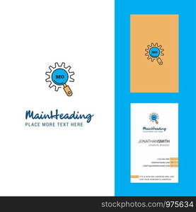 Seo setting Creative Logo and business card. vertical Design Vector