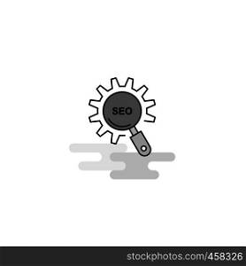 Seo setting Web Icon. Flat Line Filled Gray Icon Vector