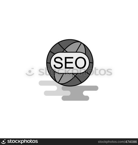 Seo Web Icon. Flat Line Filled Gray Icon Vector