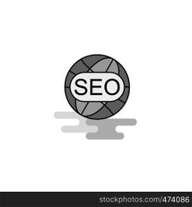 Seo Web Icon. Flat Line Filled Gray Icon Vector