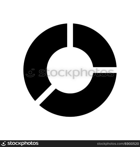 separate doughnut chart, icon on isolated background