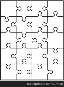 separate parts of white puzzle