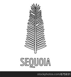 Sequoia branch icon. Outline illustration of sequoia branch vector icon for web. Sequoia branch icon, outline style.
