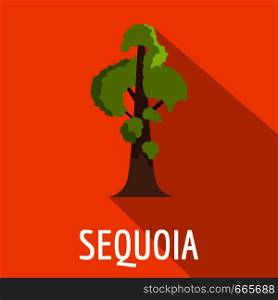 Sequoia icon. Flat illustration of sequoia vector icon for web. Sequoia icon, flat style