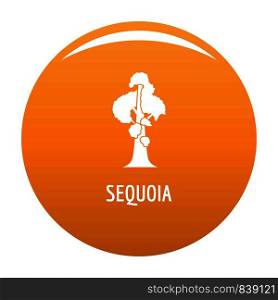 Sequoia icon. Simple illustration of sequoia vector icon for any design orange. Sequoia icon vector orange
