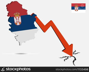 Serbia economic crisis vector illustration Eps 10.. Serbia economic crisis vector illustration Eps 10