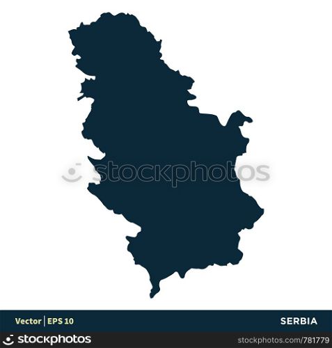 Serbia - Europe Countries Map Vector Icon Template Illustration Design. Vector EPS 10.
