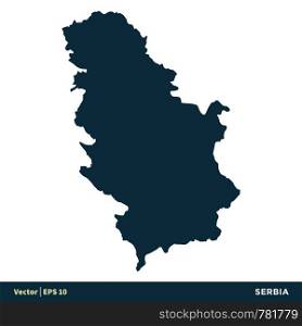 Serbia - Europe Countries Map Vector Icon Template Illustration Design. Vector EPS 10.