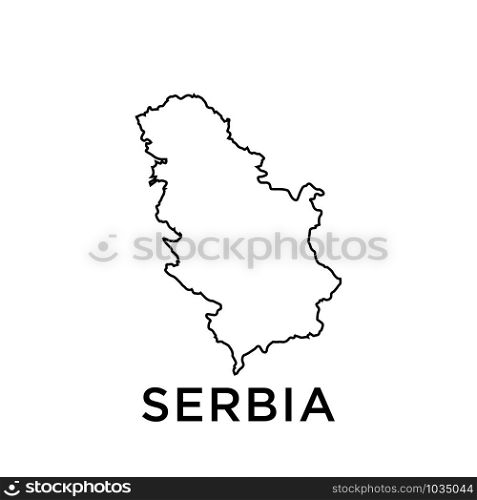 Serbia map icon design trendy
