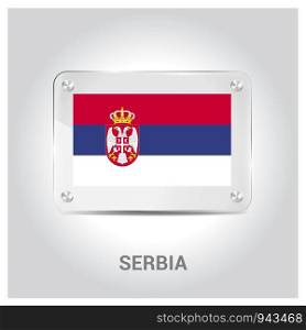 Serbia stamp design vector