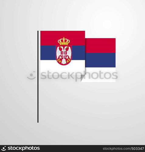 Serbia waving Flag design vector