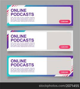 Serial podcast mobile application web banner design template. Vector flyer with text space. Advertising placard with customized copyspace. Printable poster for advertising. Arial font used. Serial podcast mobile application web banner design template