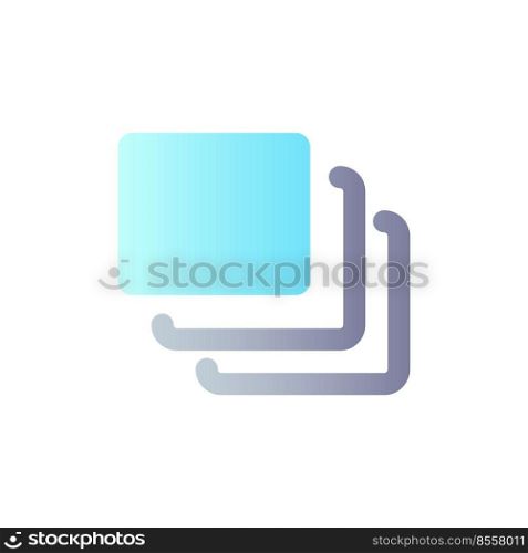 Series of layers flat gradient color ui icon. Digital image editing. Shots sequence. Multiple images. Simple filled pictogram. GUI, UX design for mobile application. Vector isolated RGB illustration. Series of layers flat gradient color ui icon