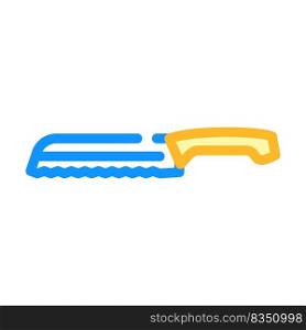 serrated bread knife color icon vector. serrated bread knife sign. isolated symbol illustration. serrated bread knife color icon vector illustration