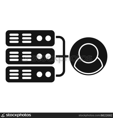 Server client icon simple vector. Platform system. Account strategy. Server client icon simple vector. Platform system