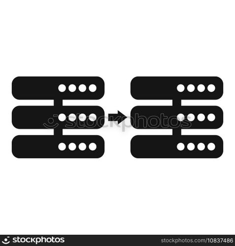 Server data backup icon simple vector. Cloud storage. Document system. Server data backup icon simple vector. Cloud storage