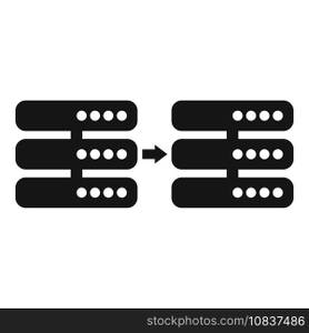 Server data backup icon simple vector. Cloud storage. Document system. Server data backup icon simple vector. Cloud storage