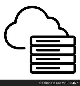 Server data cloud icon outline vector. Memory gb. Code sd. Server data cloud icon outline vector. Memory gb
