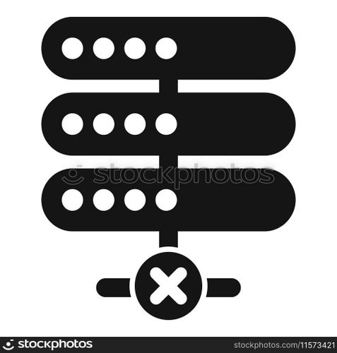 Server data restricted icon simple vector. Creative input. Data server safety. Server data restricted icon simple vector. Creative input