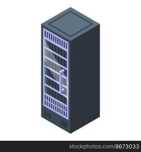 Server data storage icon isometric vector. Digital memory. Computer drive. Server data storage icon isometric vector. Digital memory