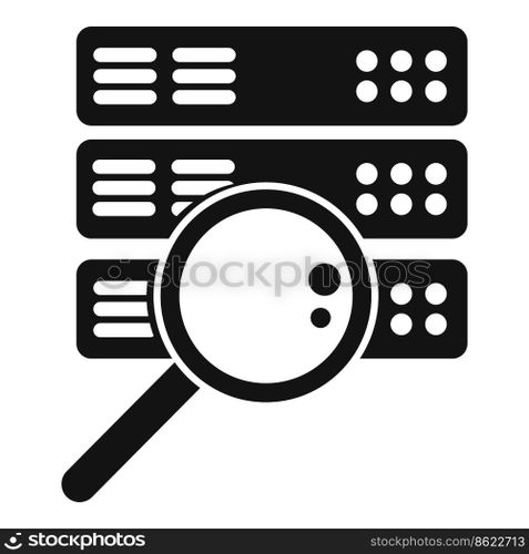 Server database icon simple vector. Crm data. Client human. Server database icon simple vector. Crm data